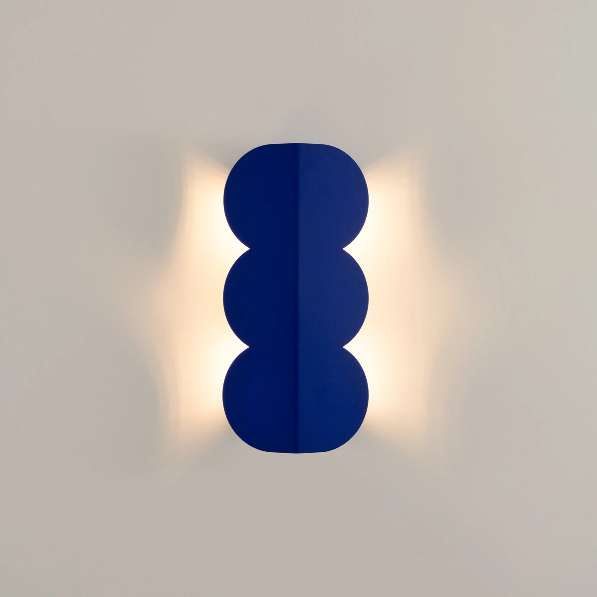 Wall lamp 2x8W – wavy body, ultramarine, G9