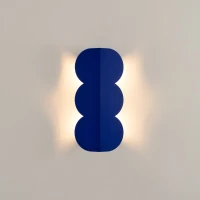 Wall lamp 2x8W – wavy body, ultramarine, G9 - Image 8