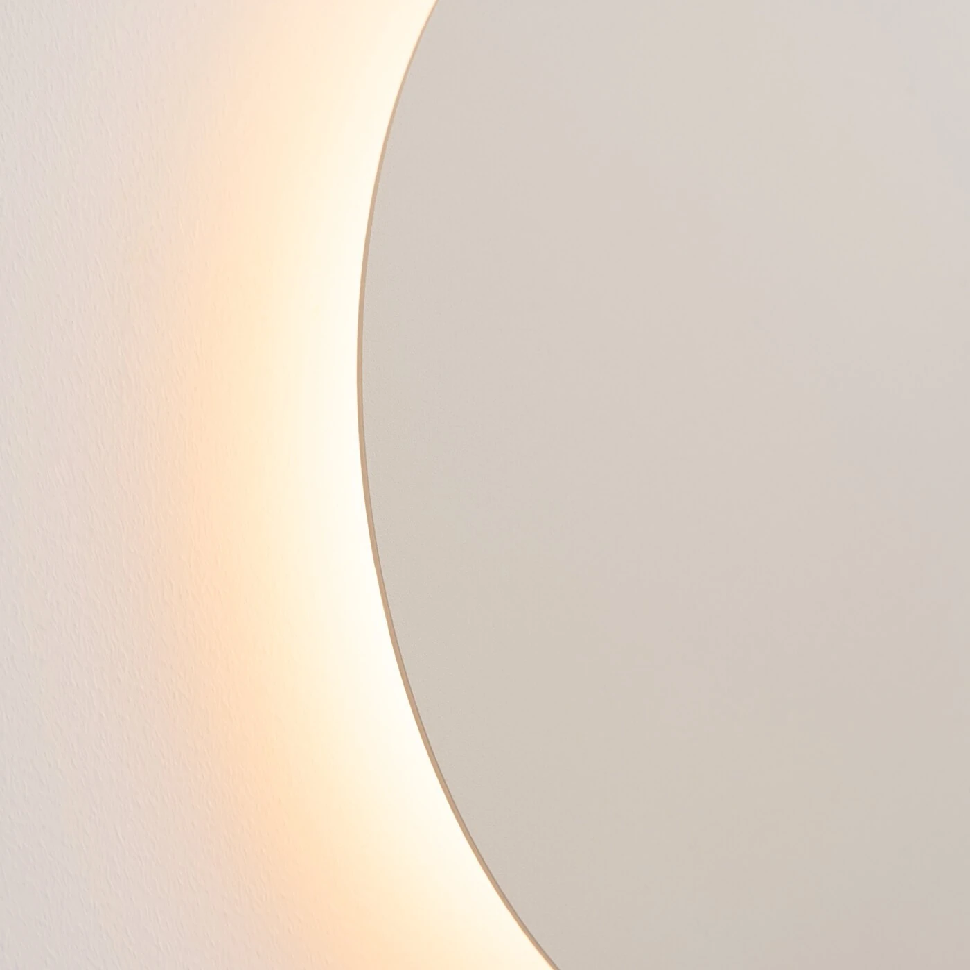Wall lamp 30 cm – round, beige, warm LED halo