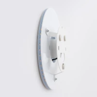 Wall lamp 30 cm – round, beige, warm LED halo - Image 9