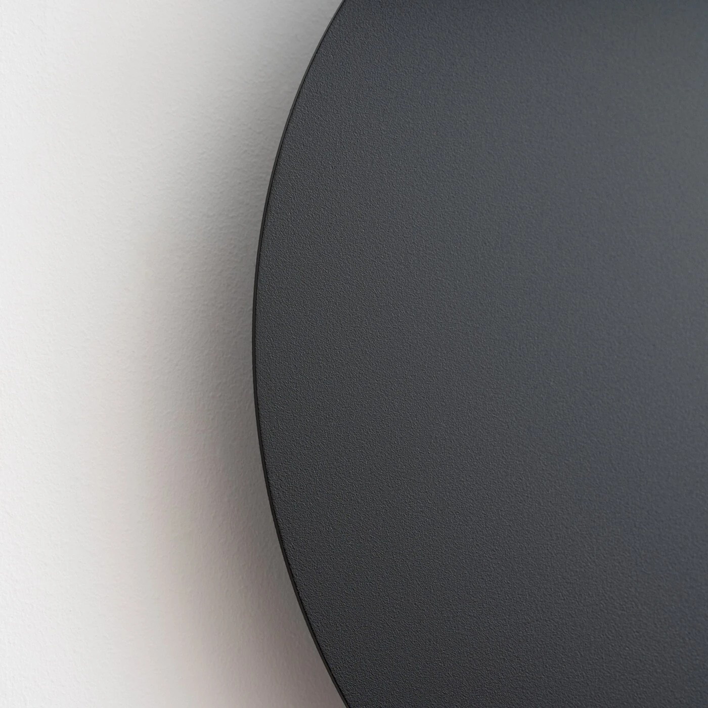 Wall lamp 30 cm/20W – round, black, warm LED glow