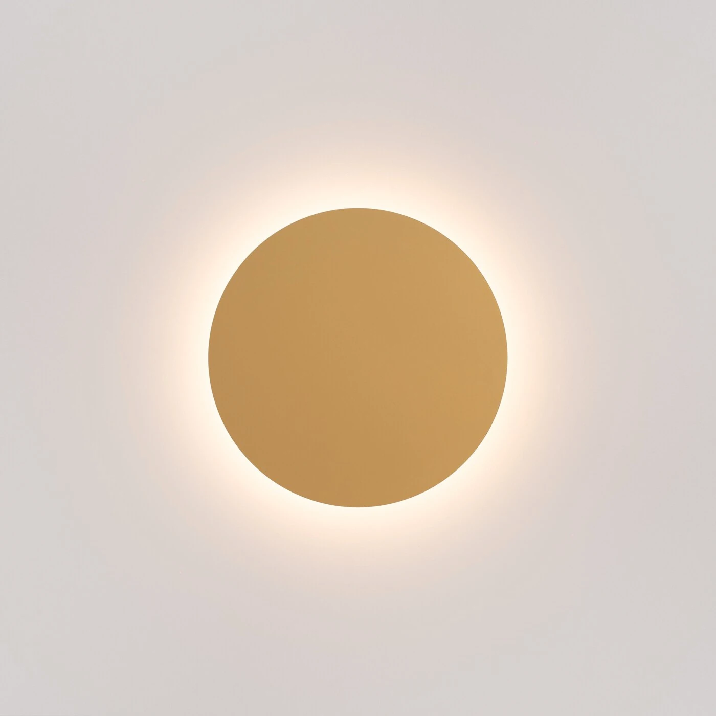 Wall lamp 30 cm / 20W – round, gold, LED halo light