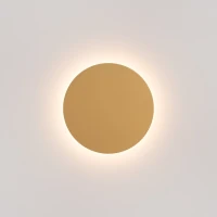 Wall lamp 30 cm / 20W – round, gold, LED halo light - Image 5