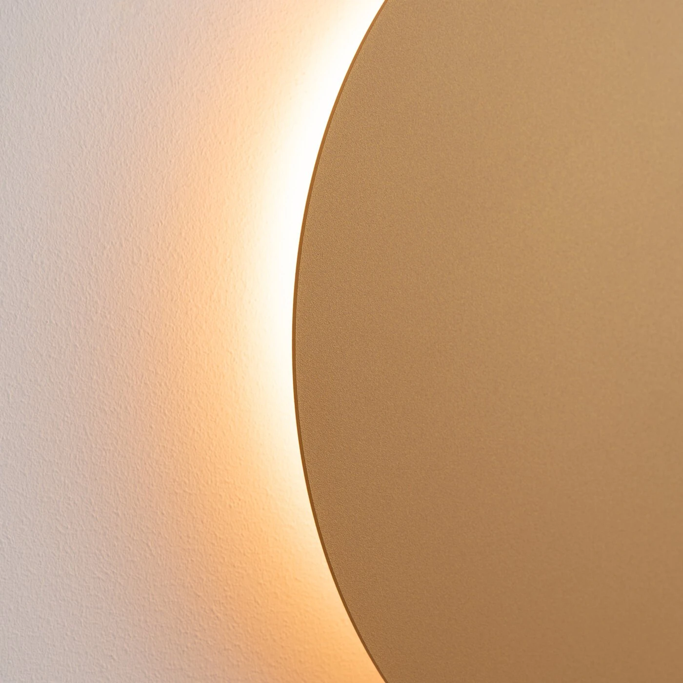 Wall lamp 30 cm / 20W – round, gold, LED halo light