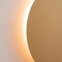 Wall lamp 30 cm / 20W – round, gold, LED halo light - Image 7