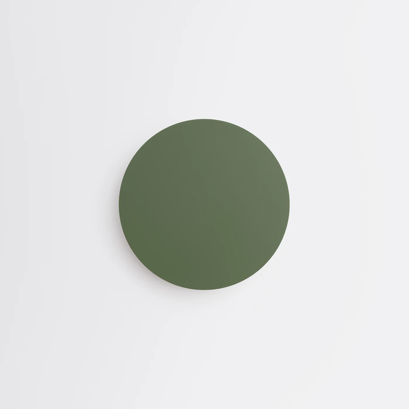 Wall lamp 30 cm / 20W – round, olive green, warm LED halo