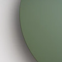 Wall lamp 30 cm / 20W – round, olive green, warm LED halo - Image 7