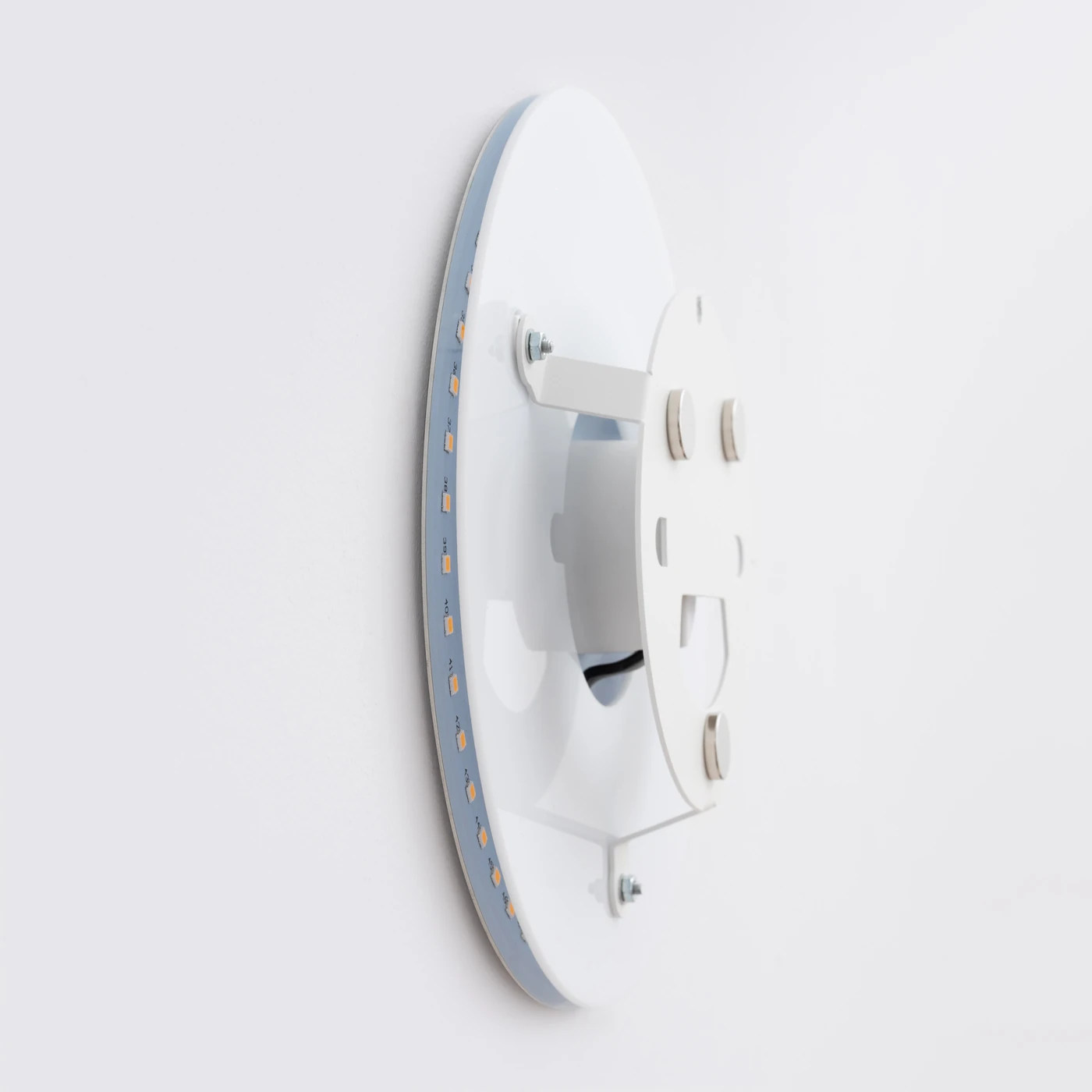 Wall lamp 30 cm / 20W – round, olive green, warm LED halo
