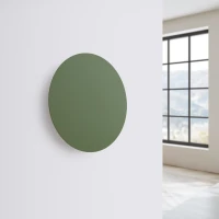 Wall lamp 30 cm / 20W – round, olive green, warm LED halo - Image 3