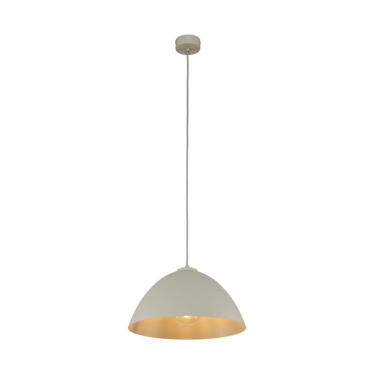 FARO pendant light – beige, single E27 shade