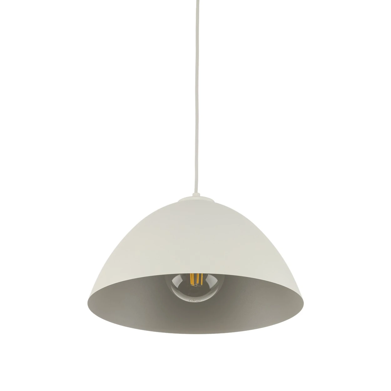 FARO pendant light – beige, single E27 shade