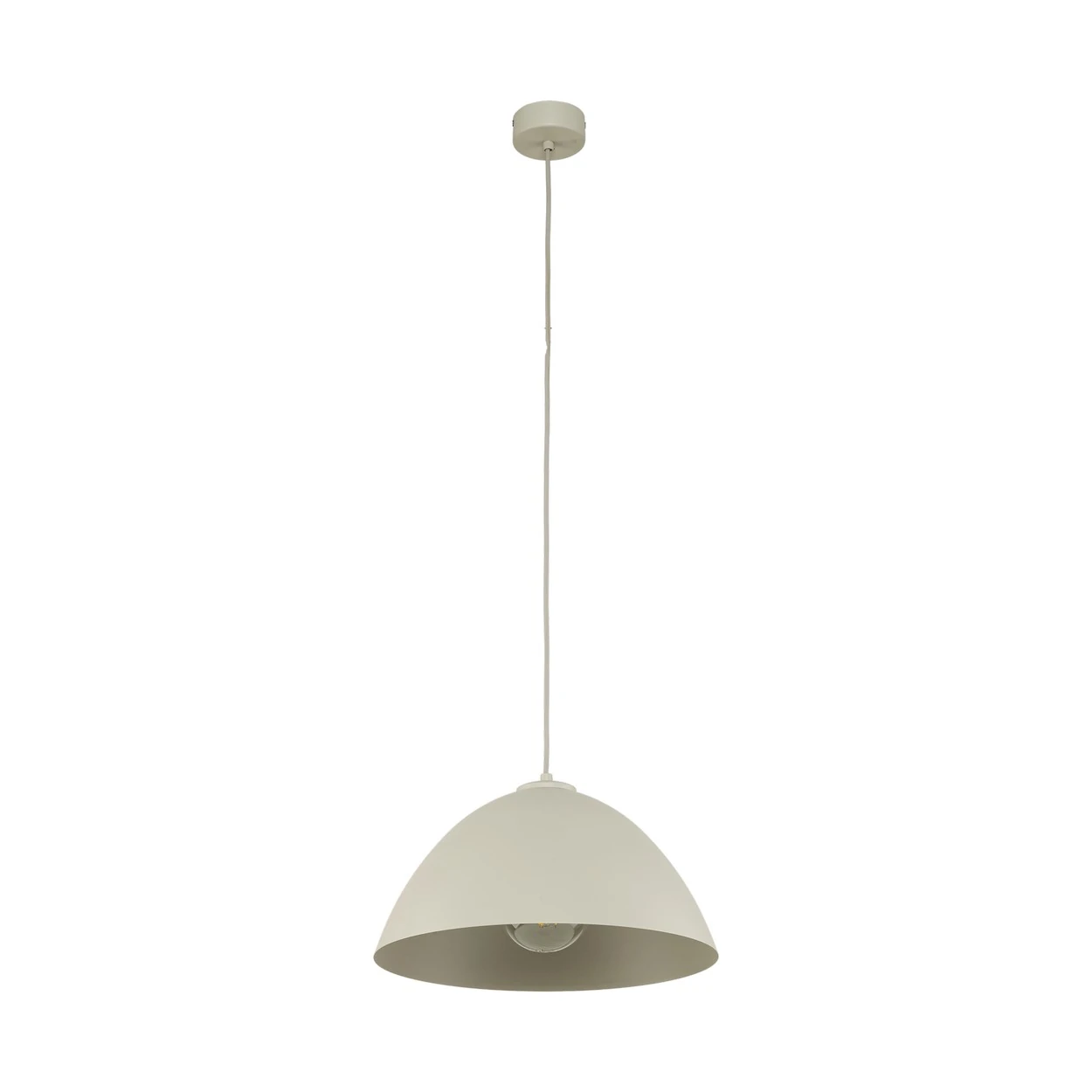 FARO pendant light – beige, single E27 shade