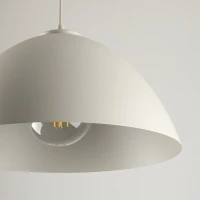 FARO pendant light – beige, single E27 shade - Image 1