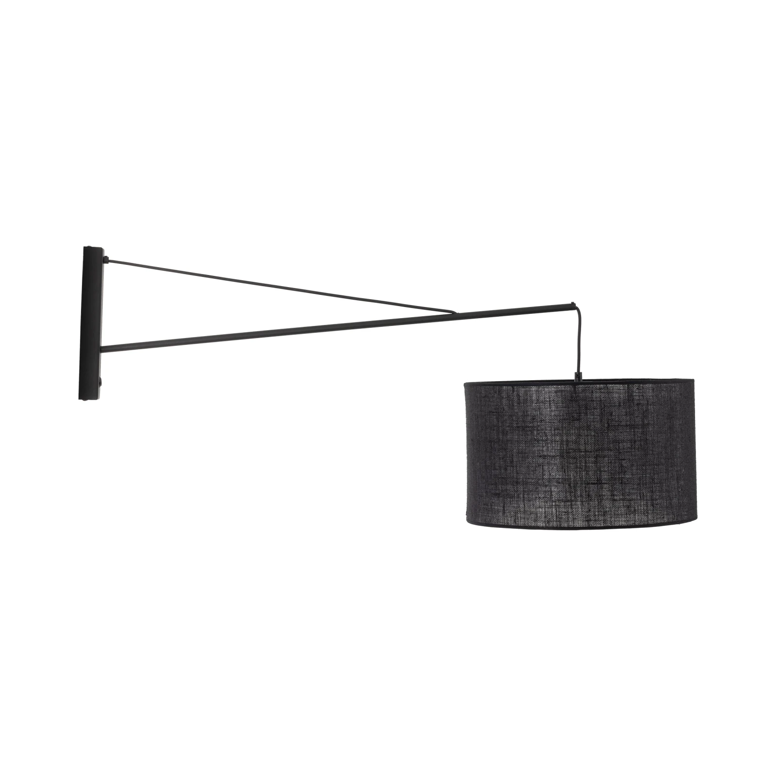 Wall light 15 W – black, E27, with switch