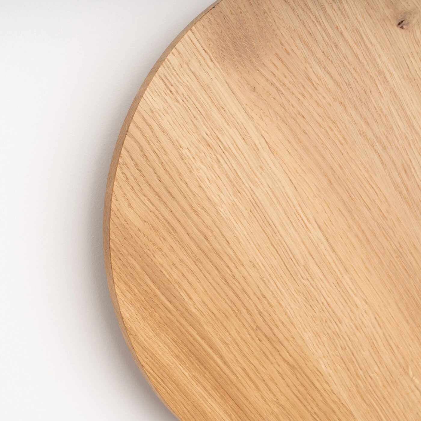 Wall lamp 30 cm / 20W – round, oak, warm LED glow