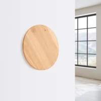 Wall lamp 30 cm / 20W – round, oak, warm LED glow - Image 3