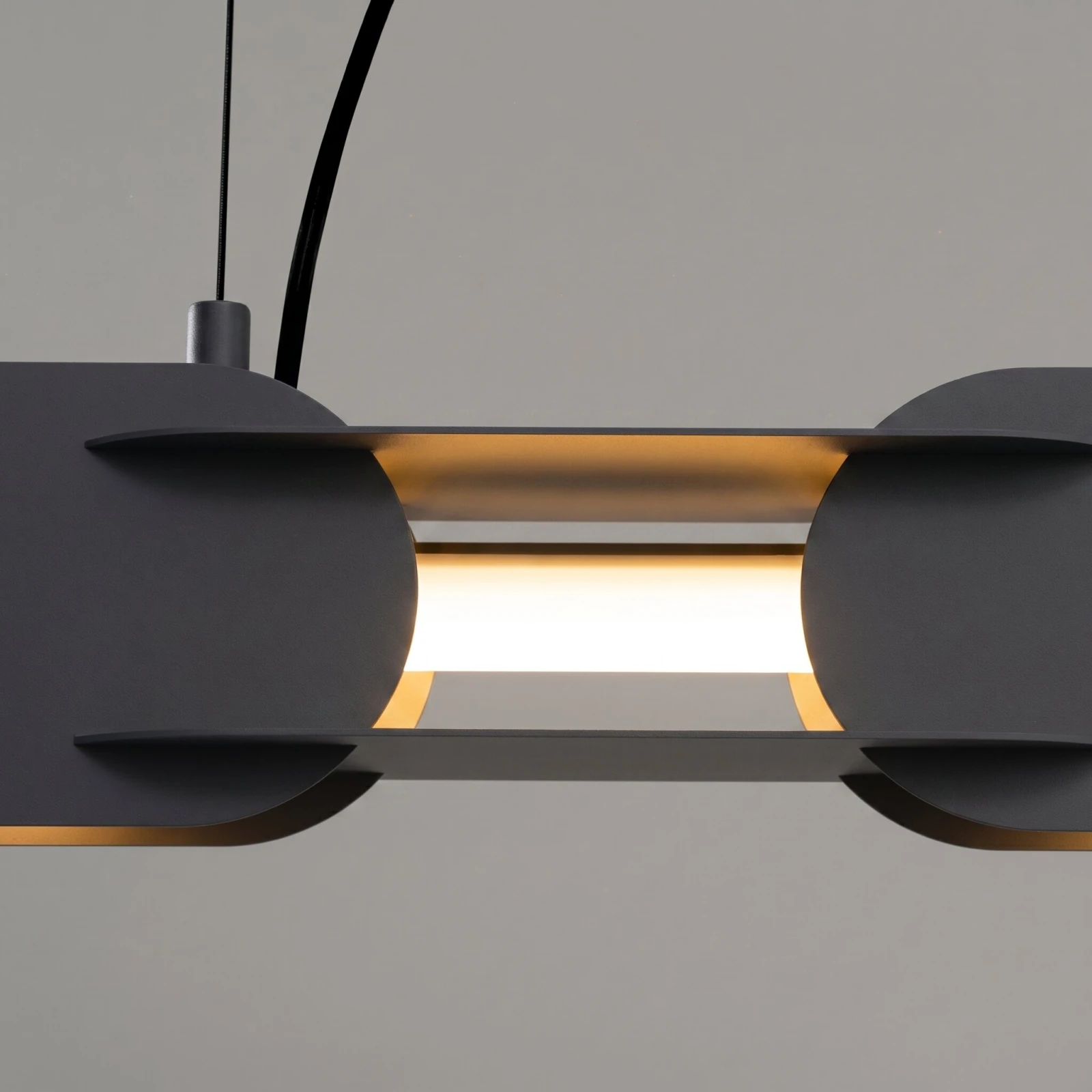 Pakabinamas LED šviestuvas 158 cm – linijinis, juodas, DALI
