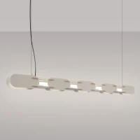 Pakabinamas šviestuvas 158 cm – linijinis, smėlio, DALI - Nuotrauka 4