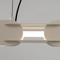 Pakabinamas šviestuvas 158 cm – linijinis, smėlio, DALI - Nuotrauka 5