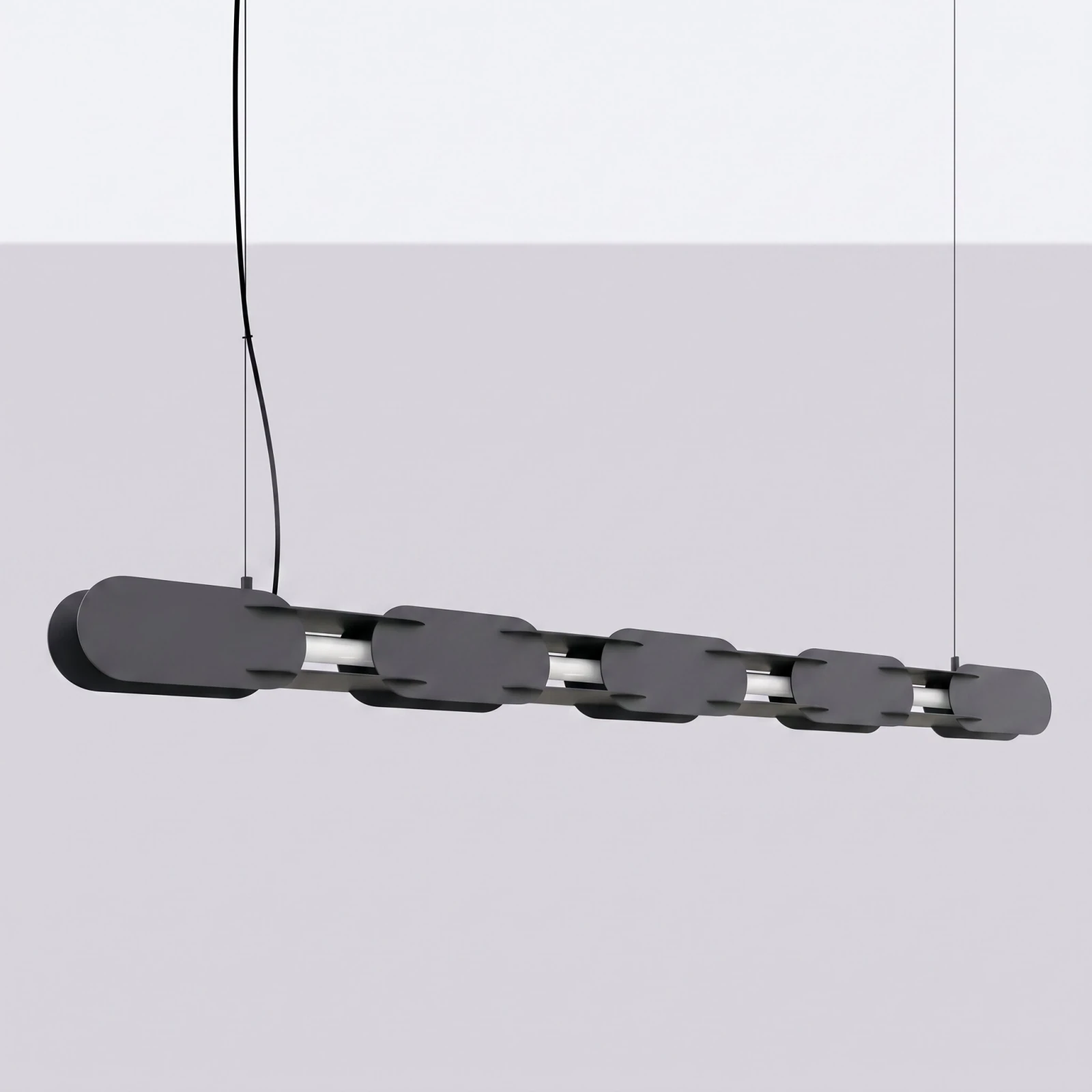 Pendant lamp 158 cm – linear, black, DALI dimmable