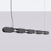 Pendant lamp 158 cm – linear, black, DALI dimmable - Image 3