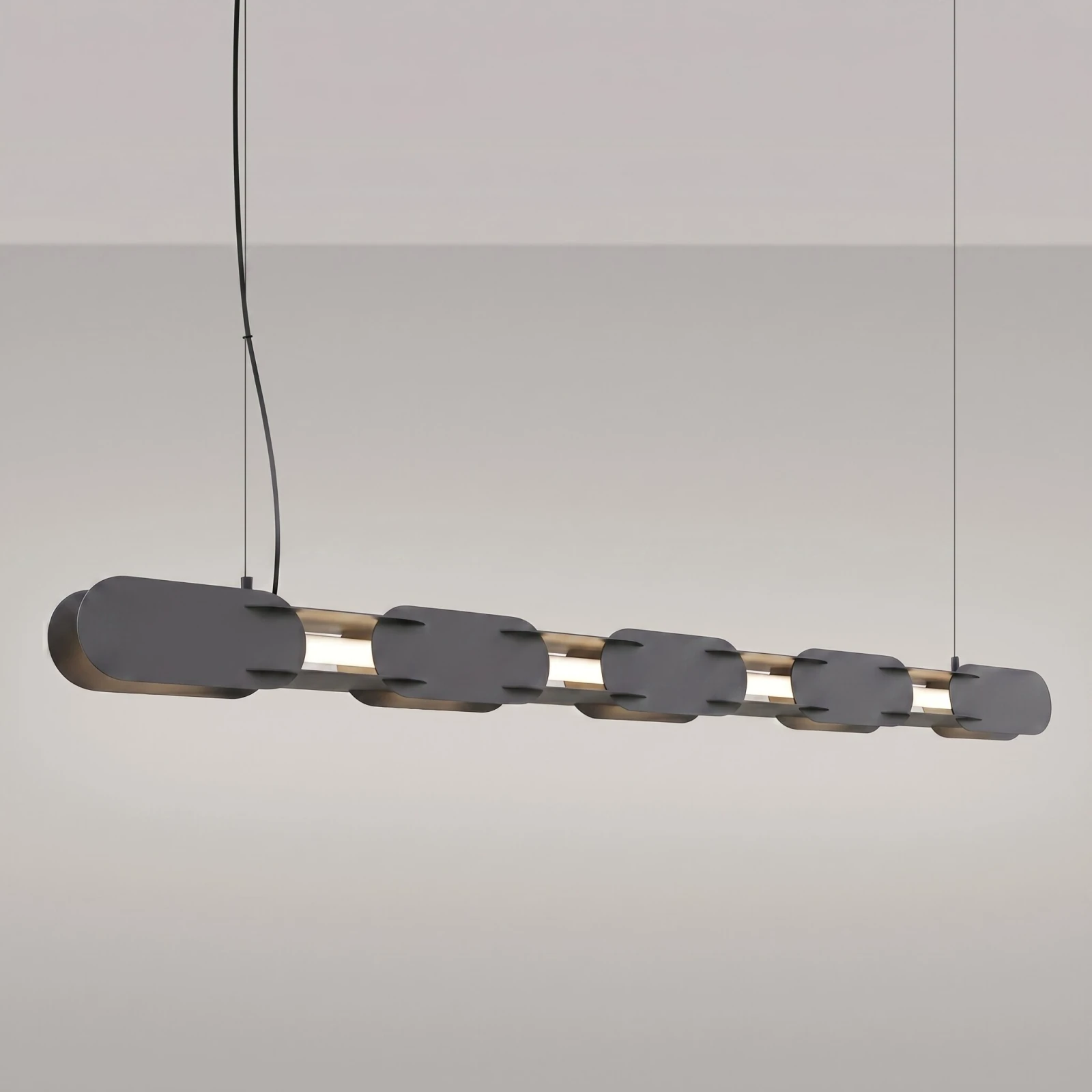 Pendant lamp 158 cm – linear, black, DALI dimmable