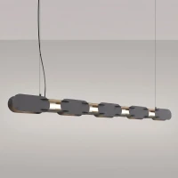 Pendant lamp 158 cm – linear, black, DALI dimmable - Image 1