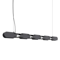 Pendant lamp 158 cm – linear, black, DALI dimmable - Image 2