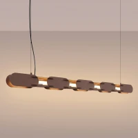 Pakabinamas LED šviestuvas 158 cm – linijinis, smėlio, DALI valdymas - Nuotrauka 1
