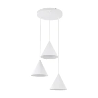 CONO 3 pendant light – round canopy, white, E27 - Image 3