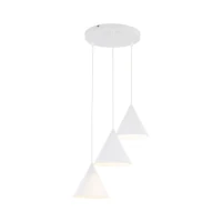CONO 3 pendant light – round canopy, white, E27 - Image 4