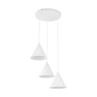 CONO 3 pendant light – round canopy, white, E27 - Image 6