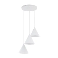 CONO 3 pendant light – round canopy, white, E27 - Image 1