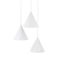CONO 3 pendant light – round canopy, white, E27 - Image 2
