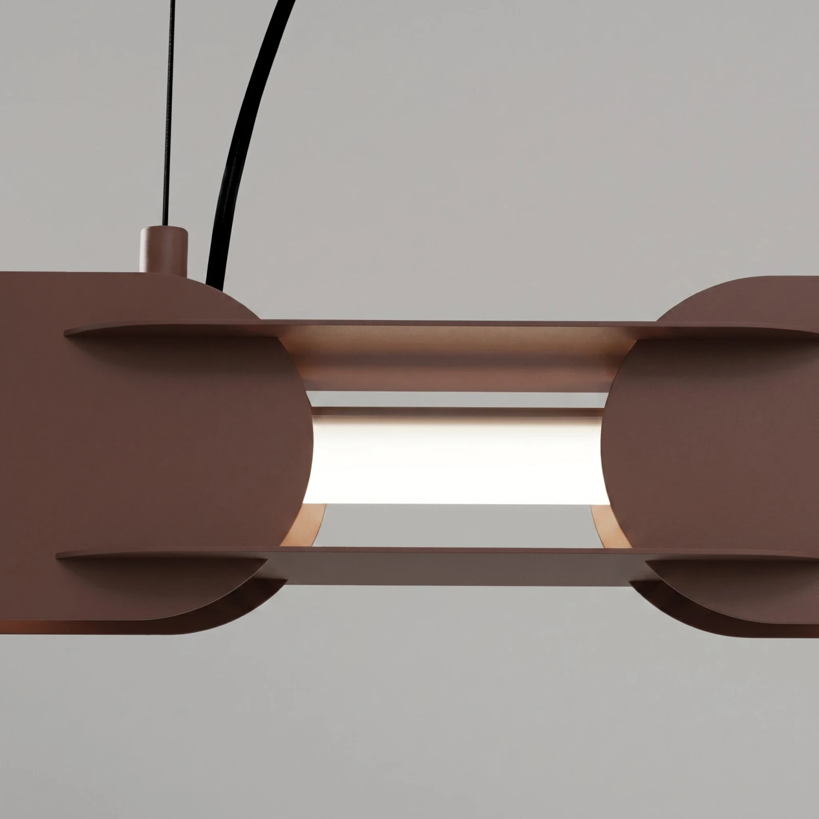 Pakabinamas šviestuvas 158 cm – linijinis, rudas, LED 4000K