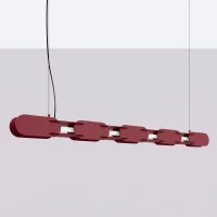Pakabinamas šviestuvas 158 cm – linijinis, burgundinis, DALI pritemdymas - Nuotrauka 3