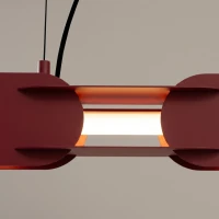 Pakabinamas šviestuvas 158 cm – linijinis, burgundinis, DALI pritemdymas - Nuotrauka 4