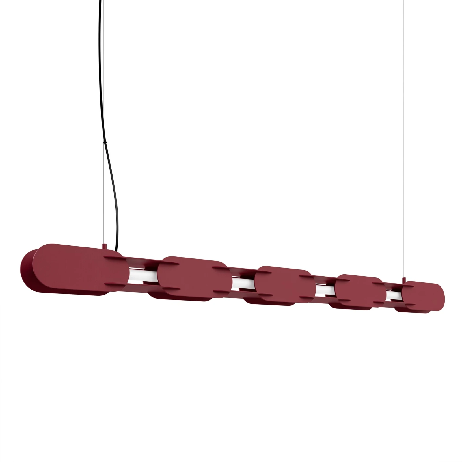 Pakabinamas šviestuvas 158 cm – linijinis, burgundinis, DALI pritemdymas