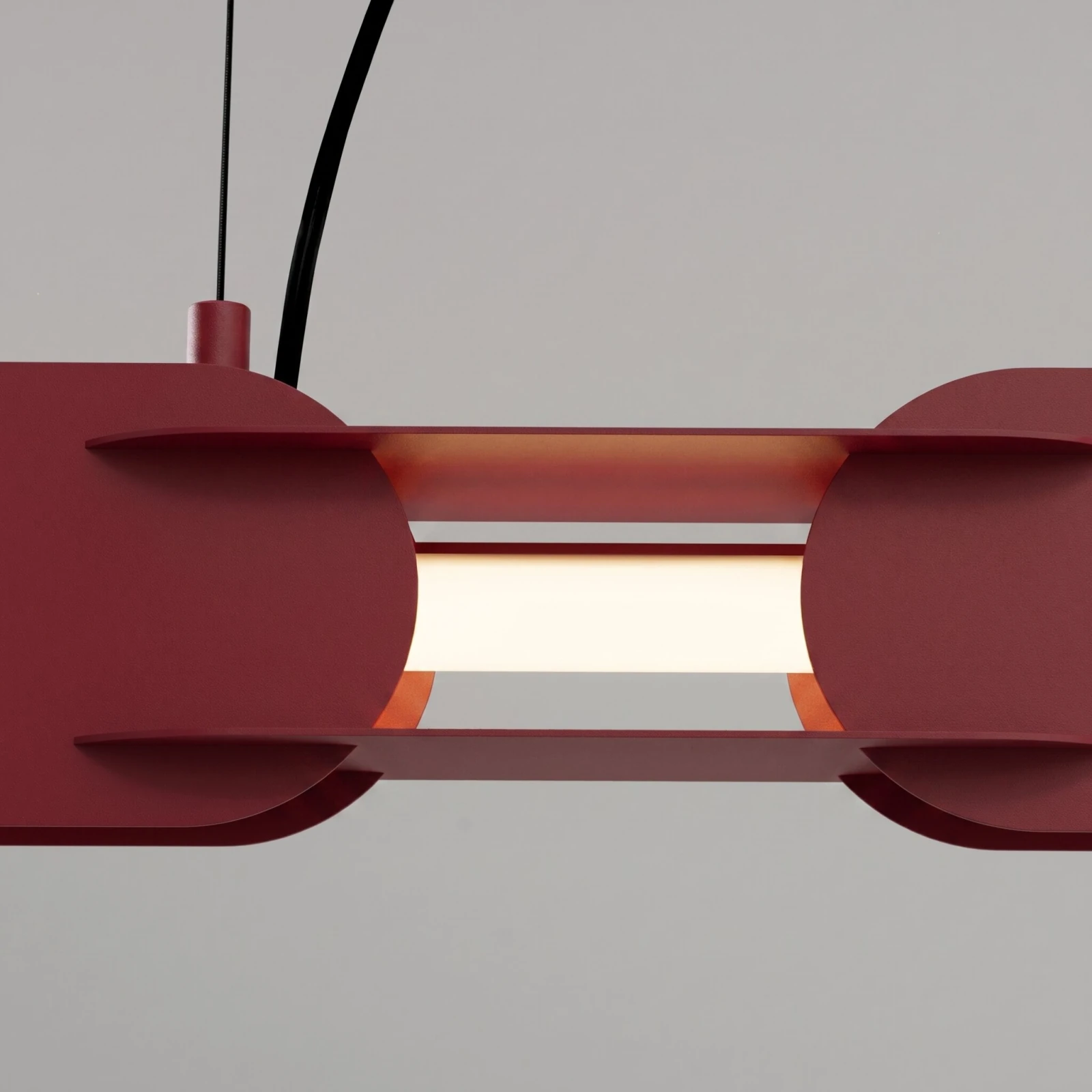 Pendant lamp 158 cm – linear, burgundy, CRI98 LED