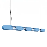 Pendant lamp 158 cm – linear, light blue, DALI dimmable - Image 2