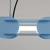 Pakabinamas LED šviestuvas 158 cm – linijinis, žydras, DALI dimdymas - Nuotrauka 4