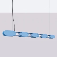Pakabinamas LED šviestuvas 158 cm – linijinis, žydras, DALI dimdymas - Nuotrauka 3