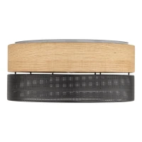 4xE27 ceiling light – round, black, magnetic shade - Image 7