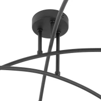 Ceiling light 6xE27 – curved HELIX, black, open sockets - Image 5