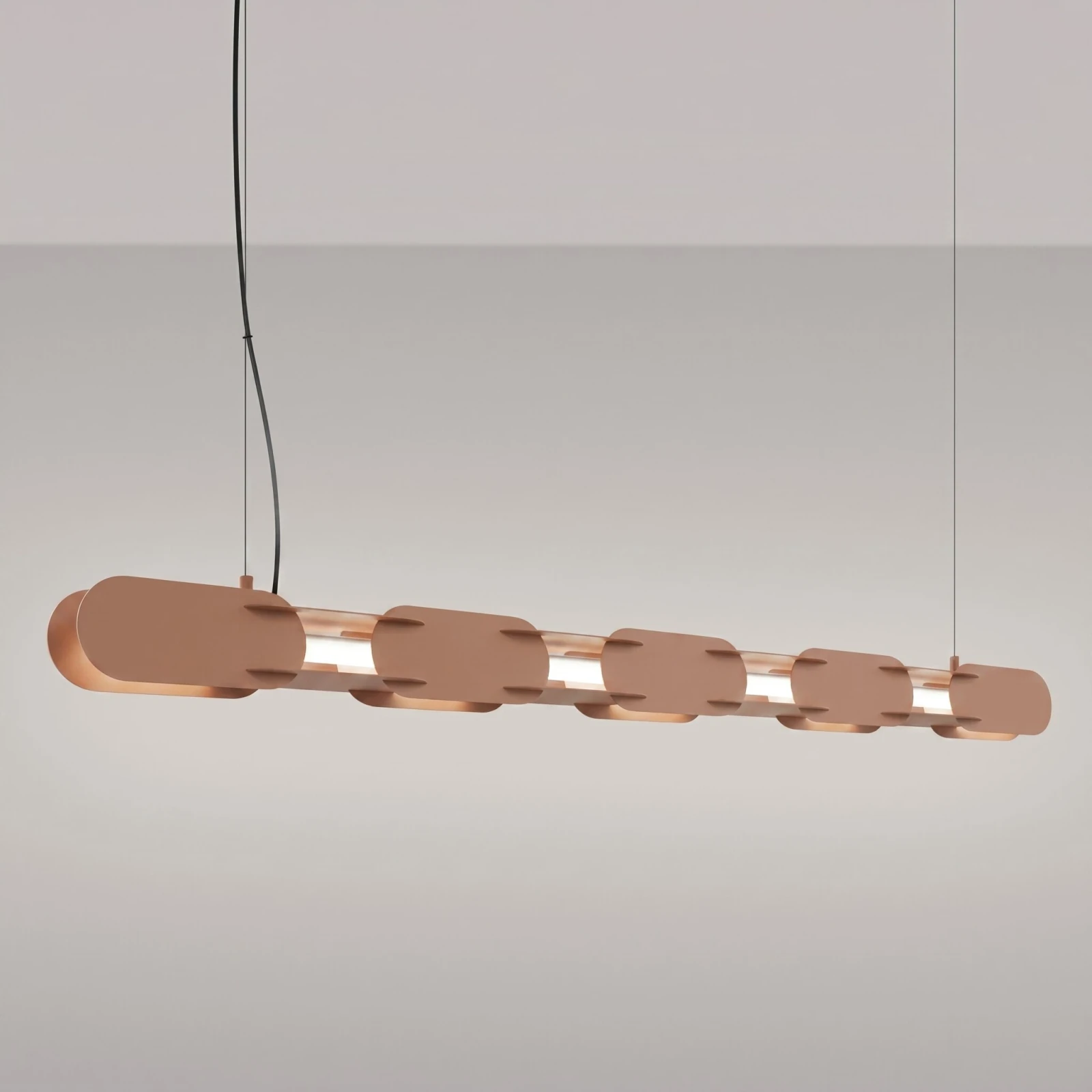 Pendant lamp 158 cm – linear, mocca, CRI98