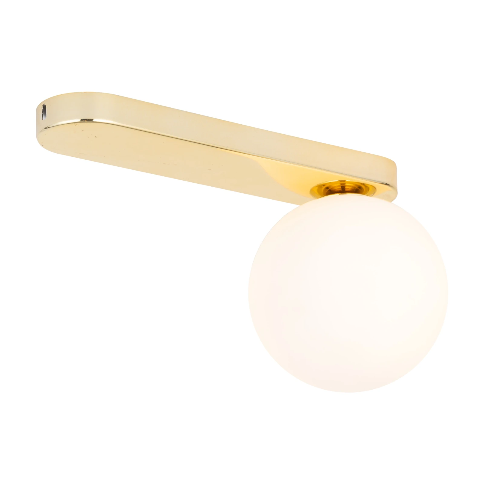 Ceiling-wall light G9 – glass globe, gold finish