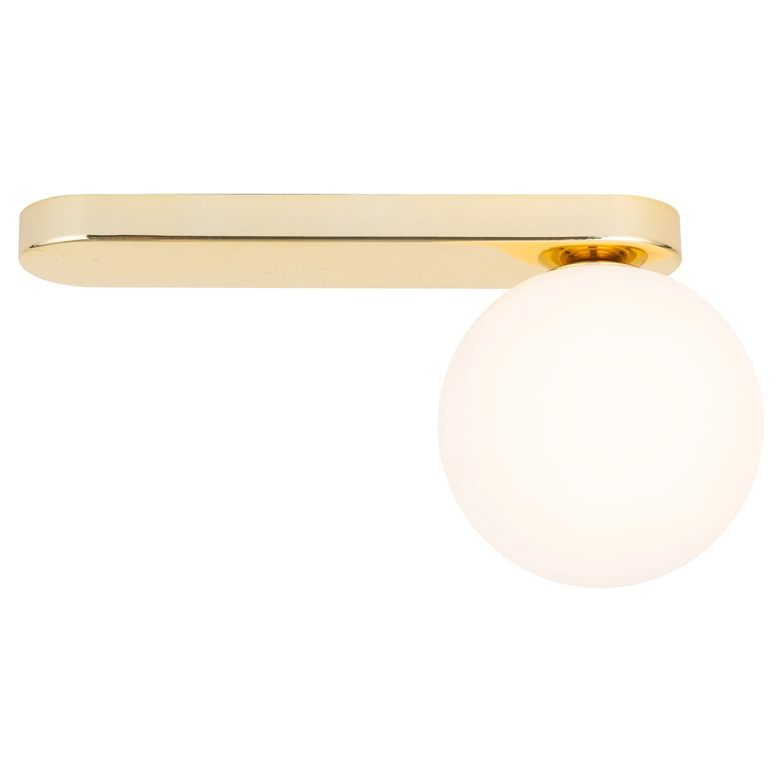 Ceiling-wall light G9 – glass globe, gold finish