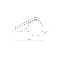 Ceiling-wall light G9 – glass globe, gold finish - Image 6