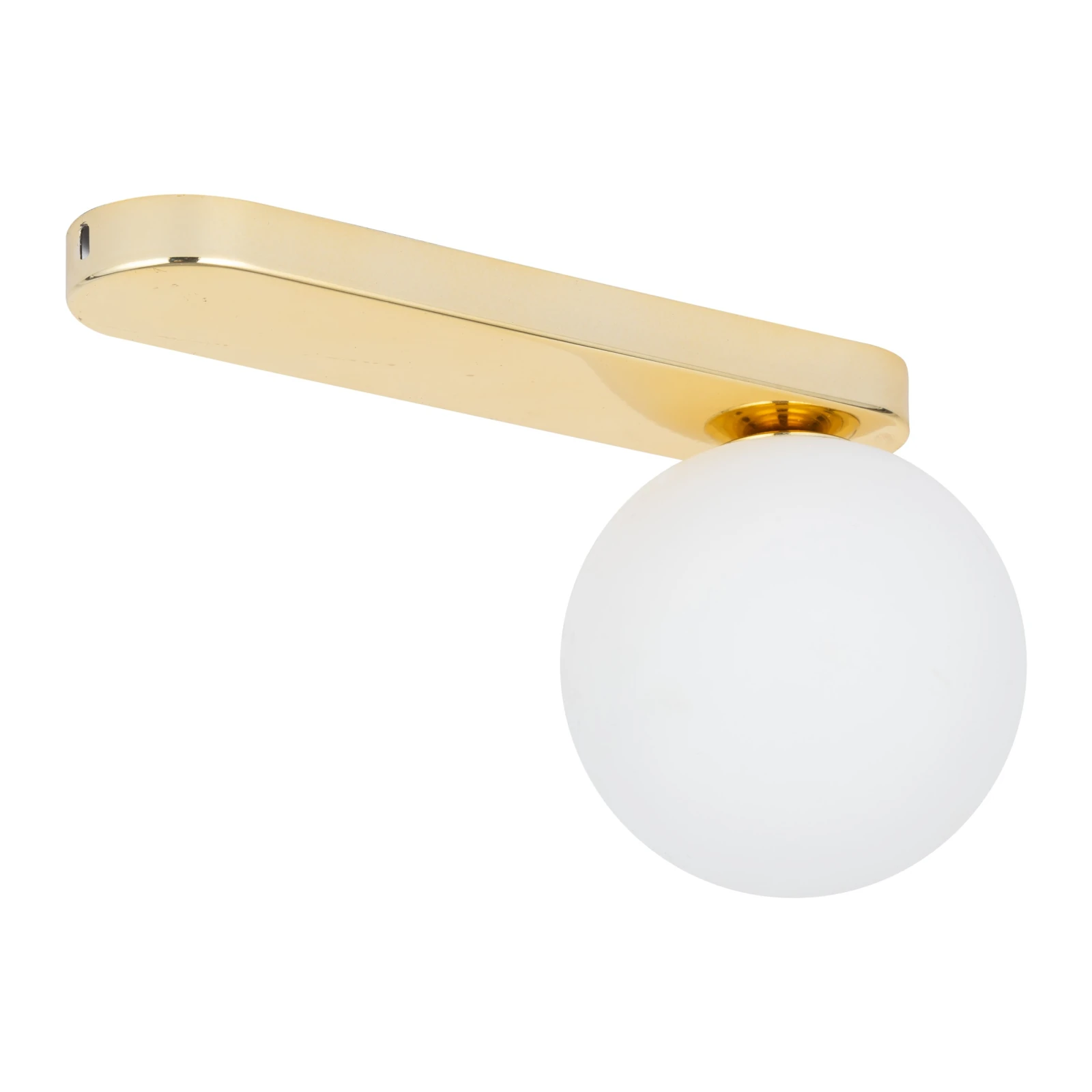 Ceiling-wall light G9 – glass globe, gold finish