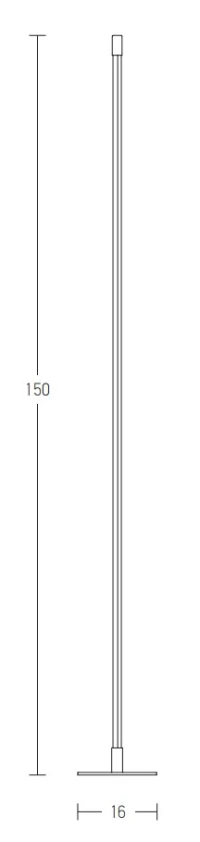 LED Floor Lamp 20W – Linear, Black, Minimalist - Image 4